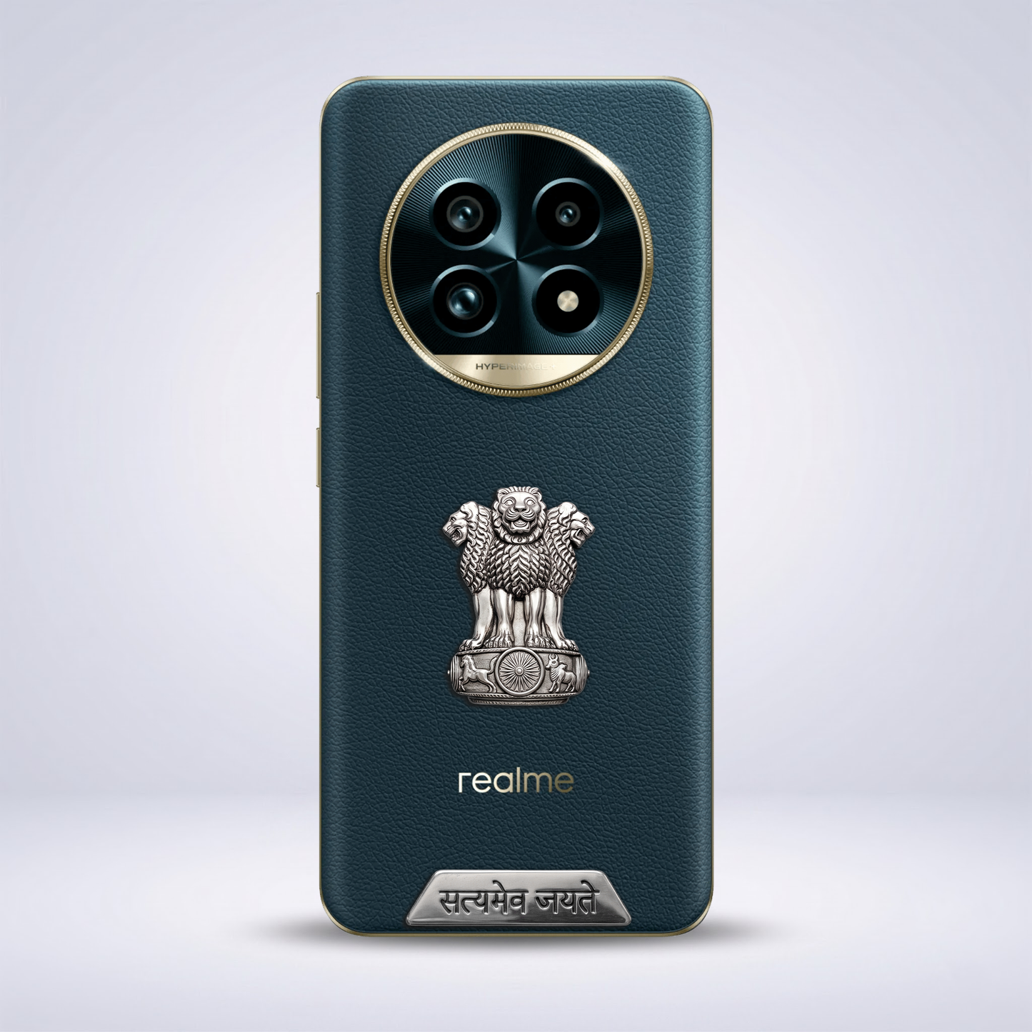 Realme 13 Pro+ 5G Compatible Satyamev Jayate 3D Metal Emblem Sticker