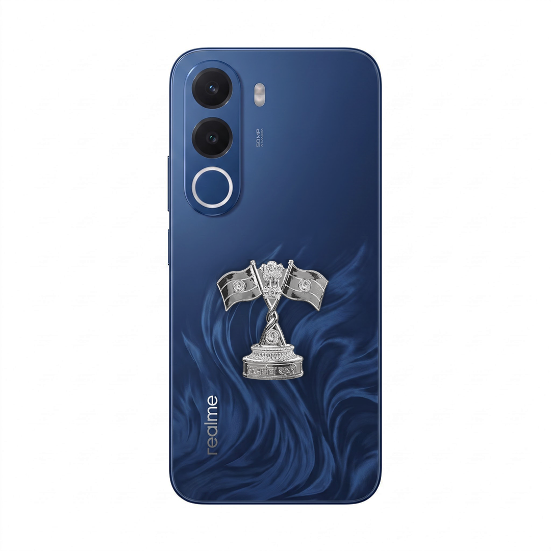 Realme C100x 5G Compatible Satyamev Jayate 3D Metal Emblem Sticker