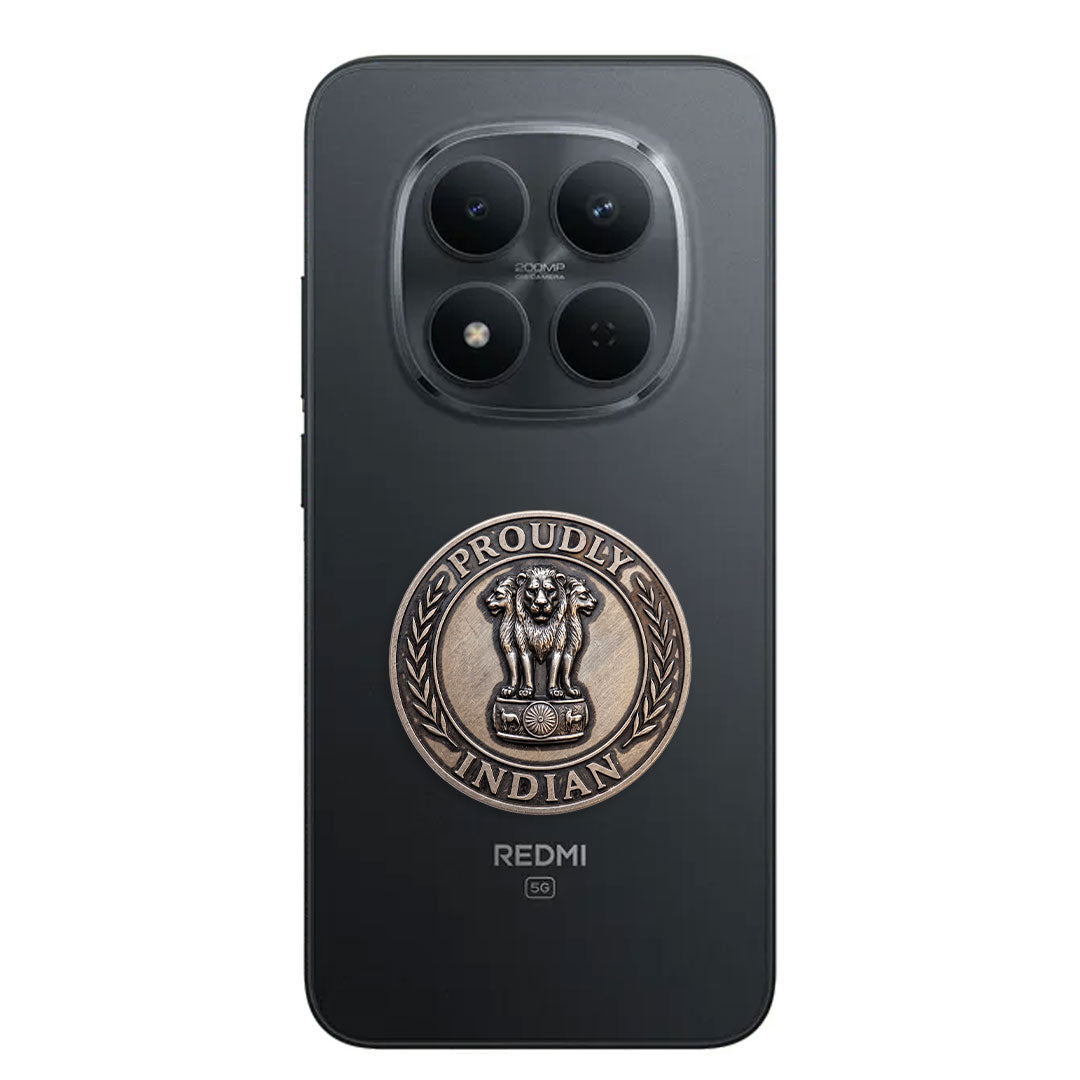 Redmi Note 15 Pro 5G Compatible Satyamev Jayate 3D Metal Emblem Sticker