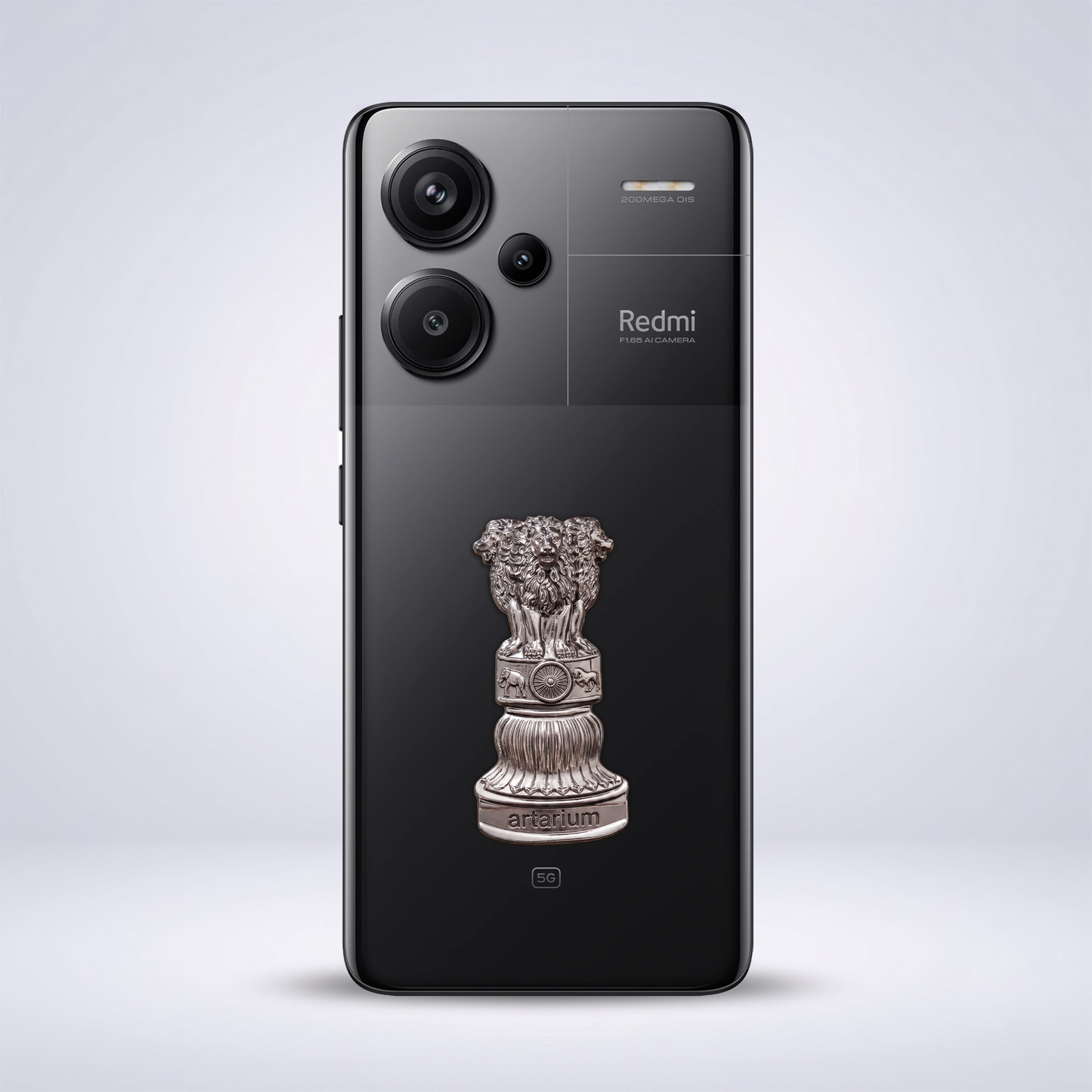 Redmi Note 13 Pro+ 5G Compatible Satyamev Jayate 3D Metal Emblem Sticker