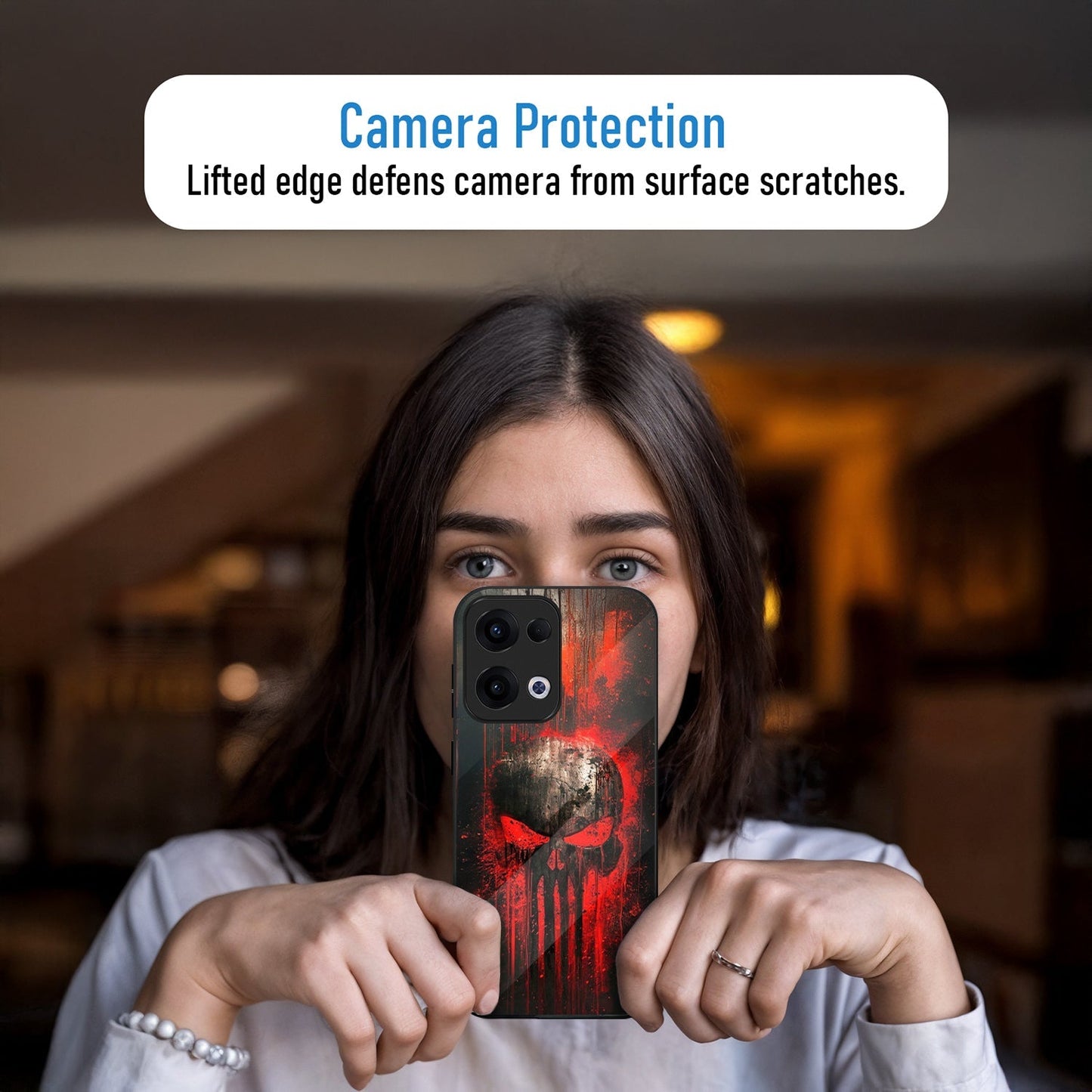 Trendy Reno 13 protective back case with artistic print