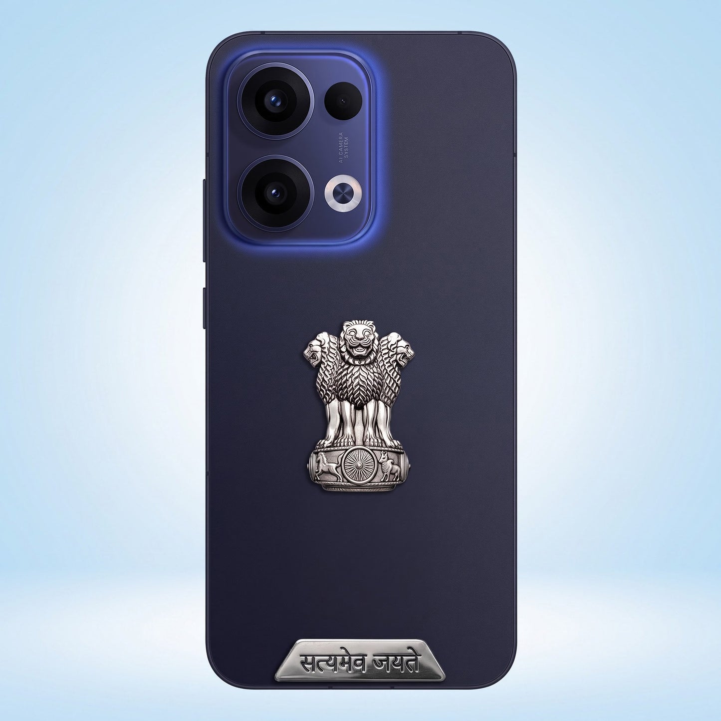 Oppo Reno 13 5G Compatible Satyamev Jayate 3D Metal Emblem Sticker