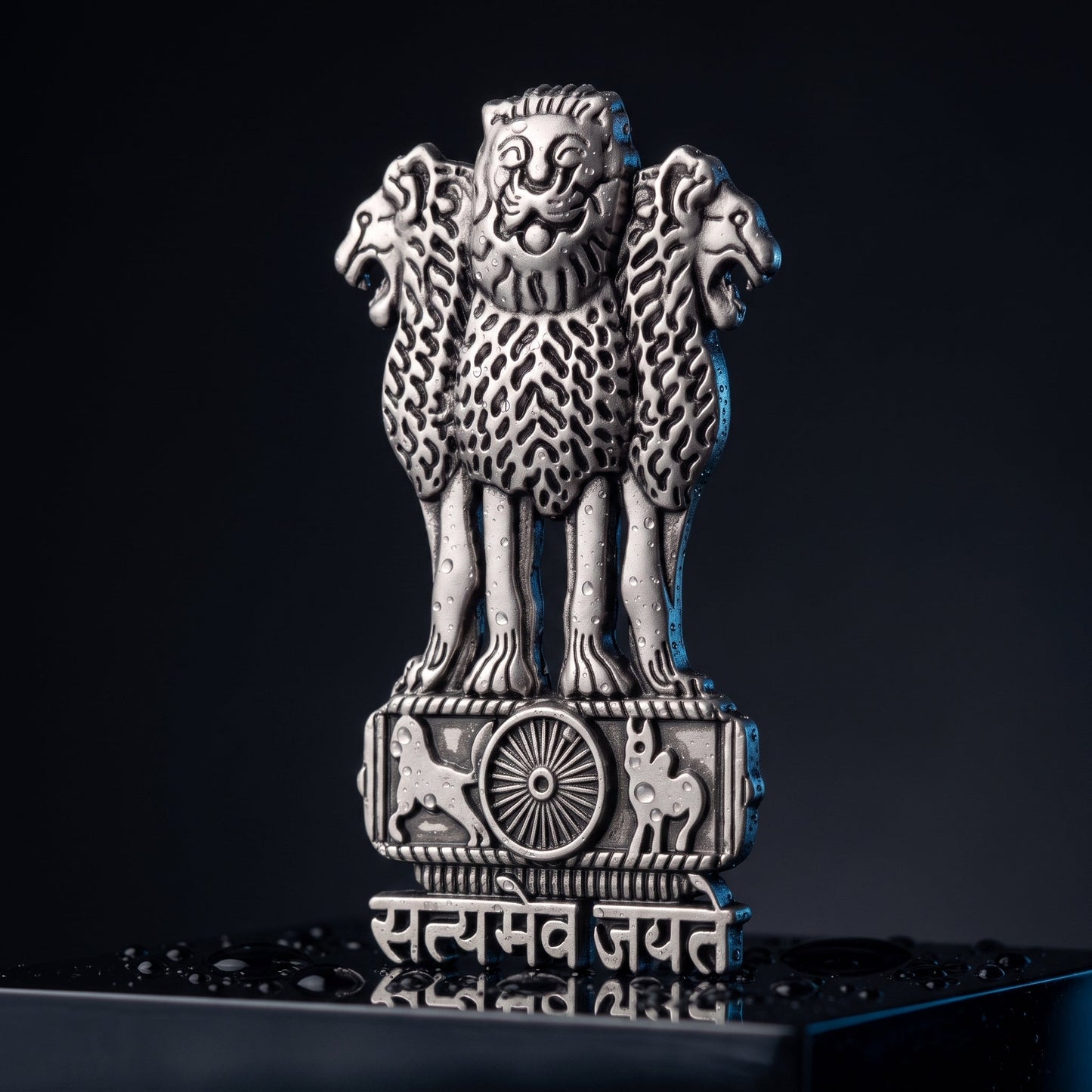 Oppo K13 Turbo 5G Compatible Satyamev Jayate 3D Metal Emblem Sticker