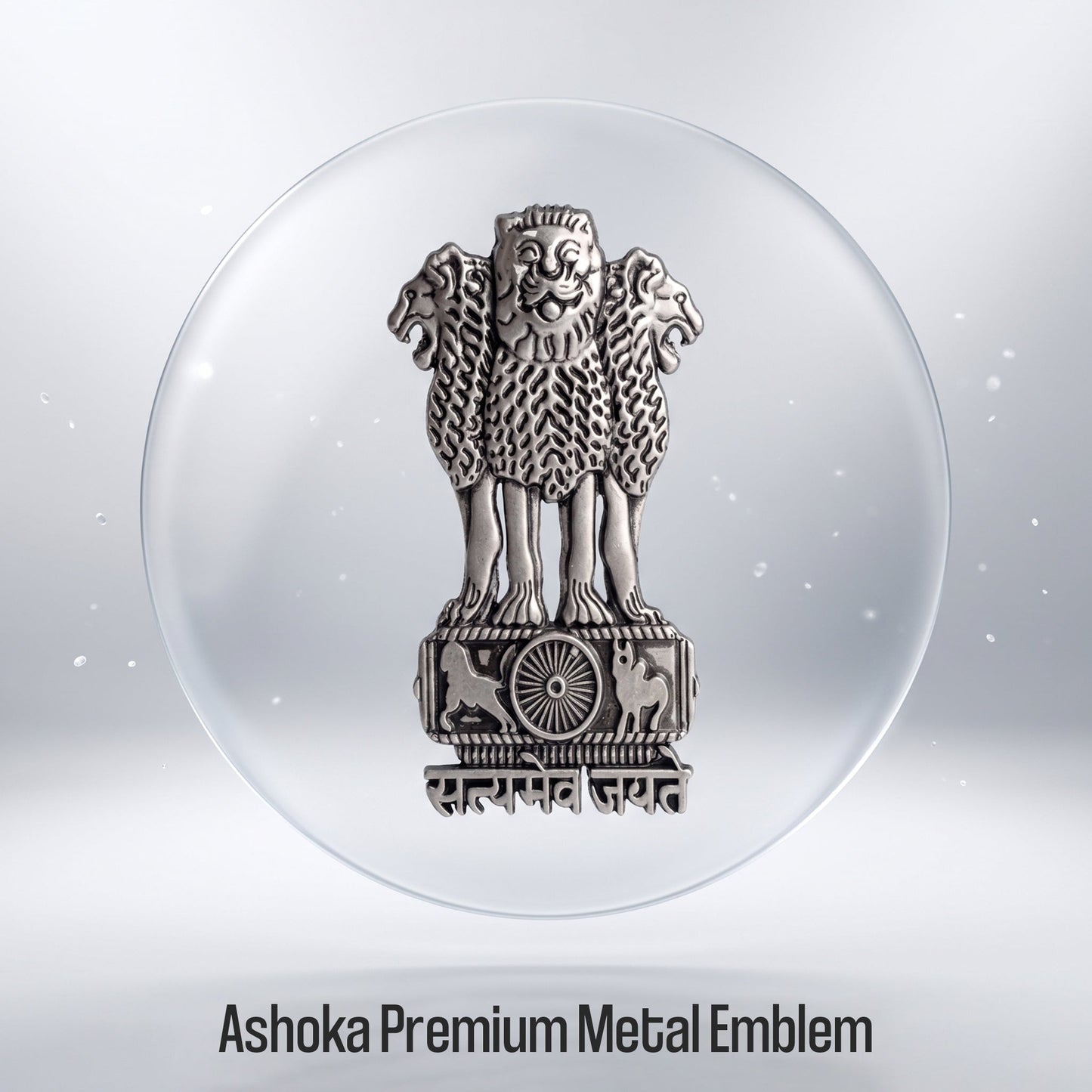 Oppo A3 Pro 5G Compatible Satyamev Jayate 3D Metal Emblem Sticker