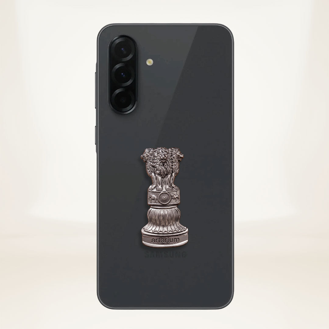 Samsung Galaxy A35 5G Compatible Satyamev Jayate 3D Metal Emblem Sticker
