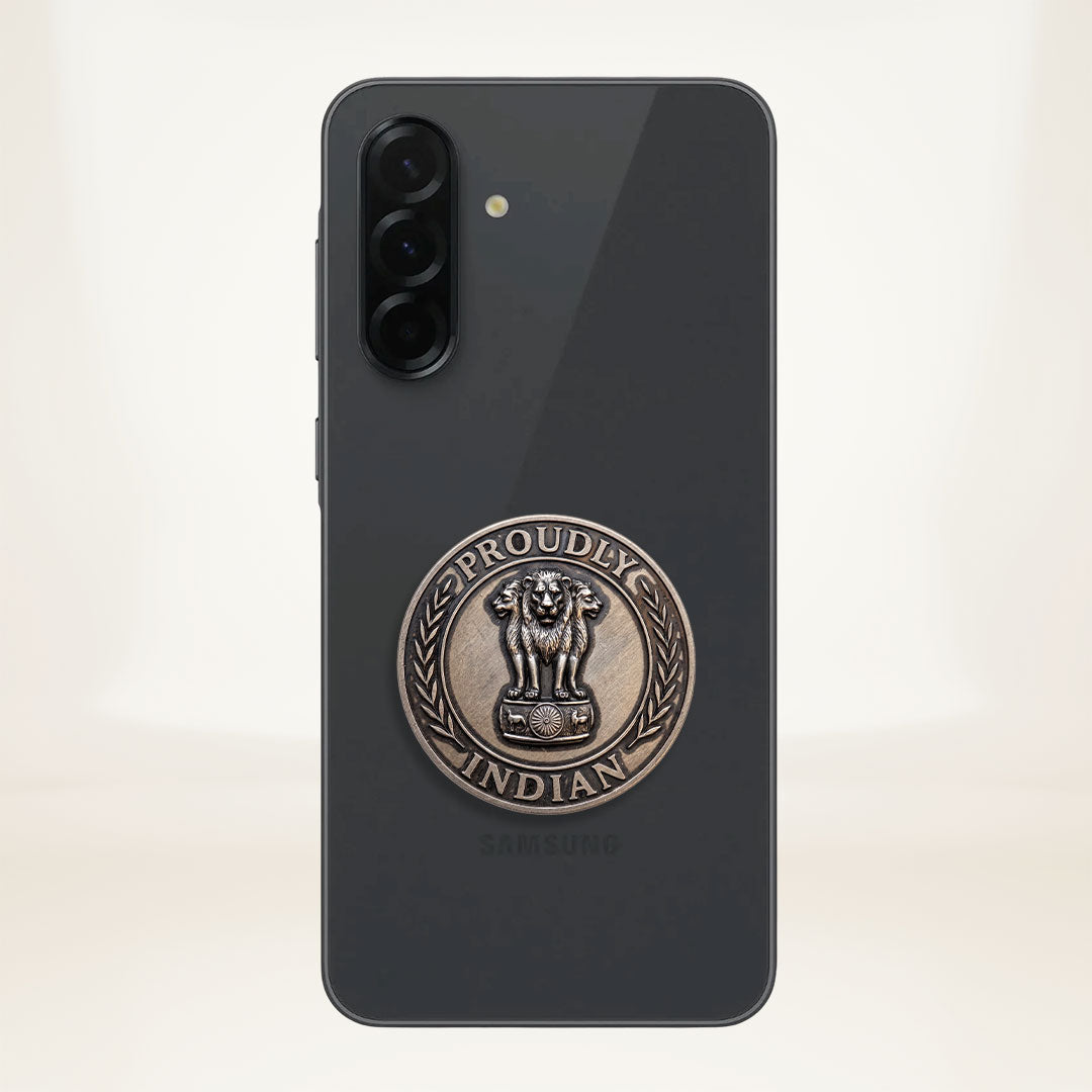 Samsung Galaxy A36 5G Compatible Satyamev Jayate 3D Metal Emblem Sticker