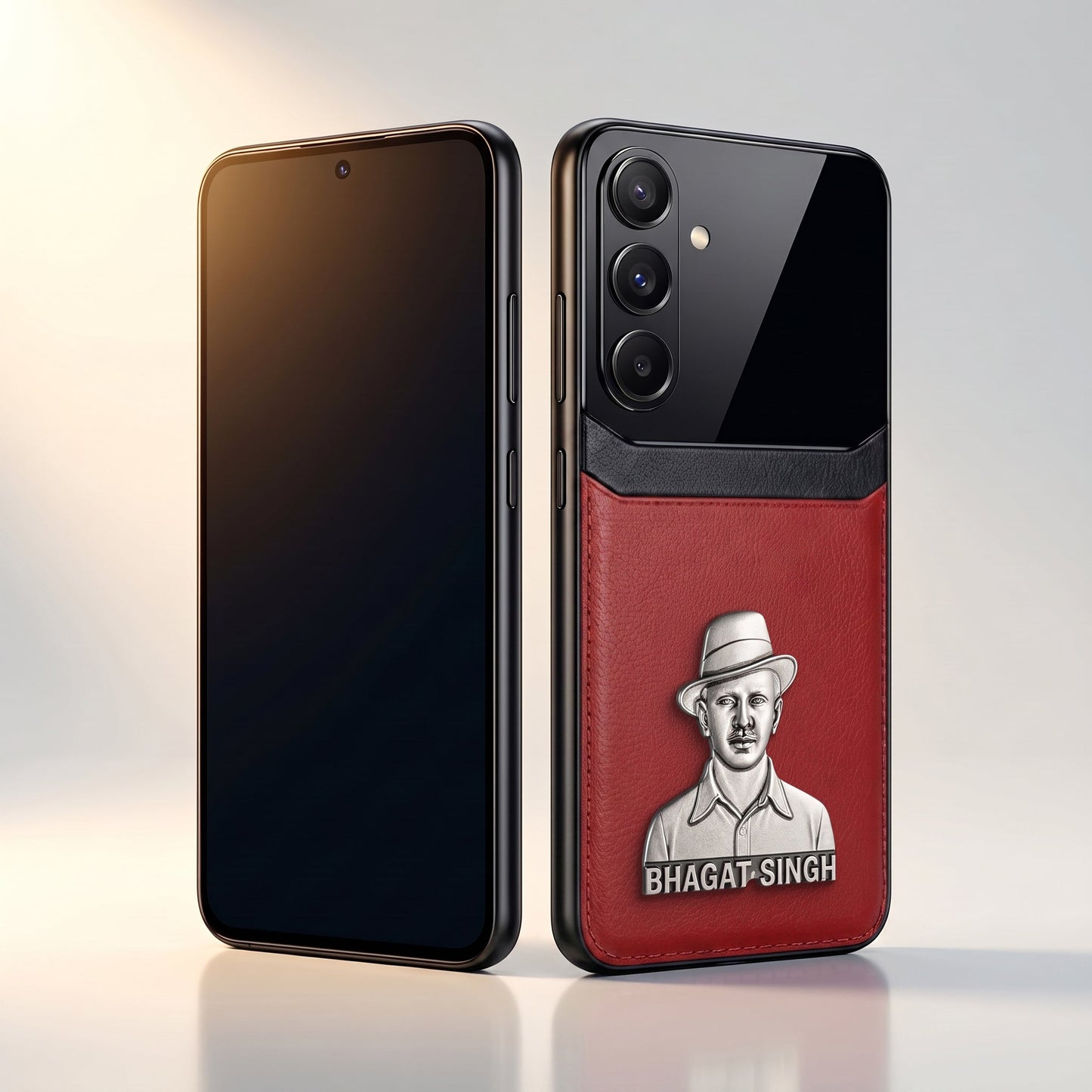 Samsung Galaxy A16 5G Shaheed Bhagat Singh 3D Metal Leather Back Case