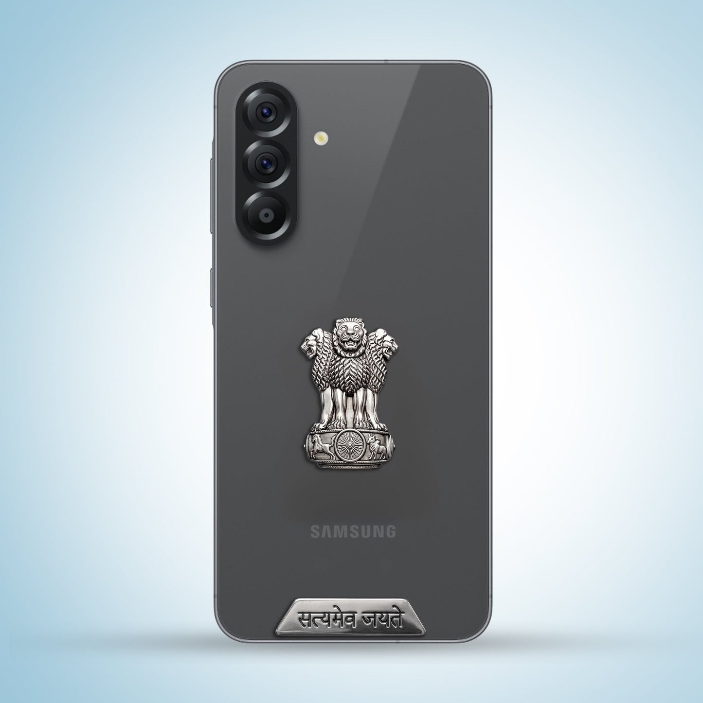 Samsung Galaxy A56 5G Compatible Satyamev Jayate 3D Metal Emblem Sticker