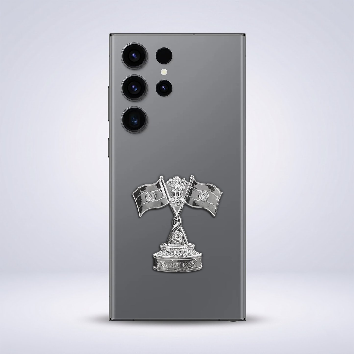 Samsung S23 Ultra 5G Compatible Satyamev Jayate 3D Metal Emblem Sticker