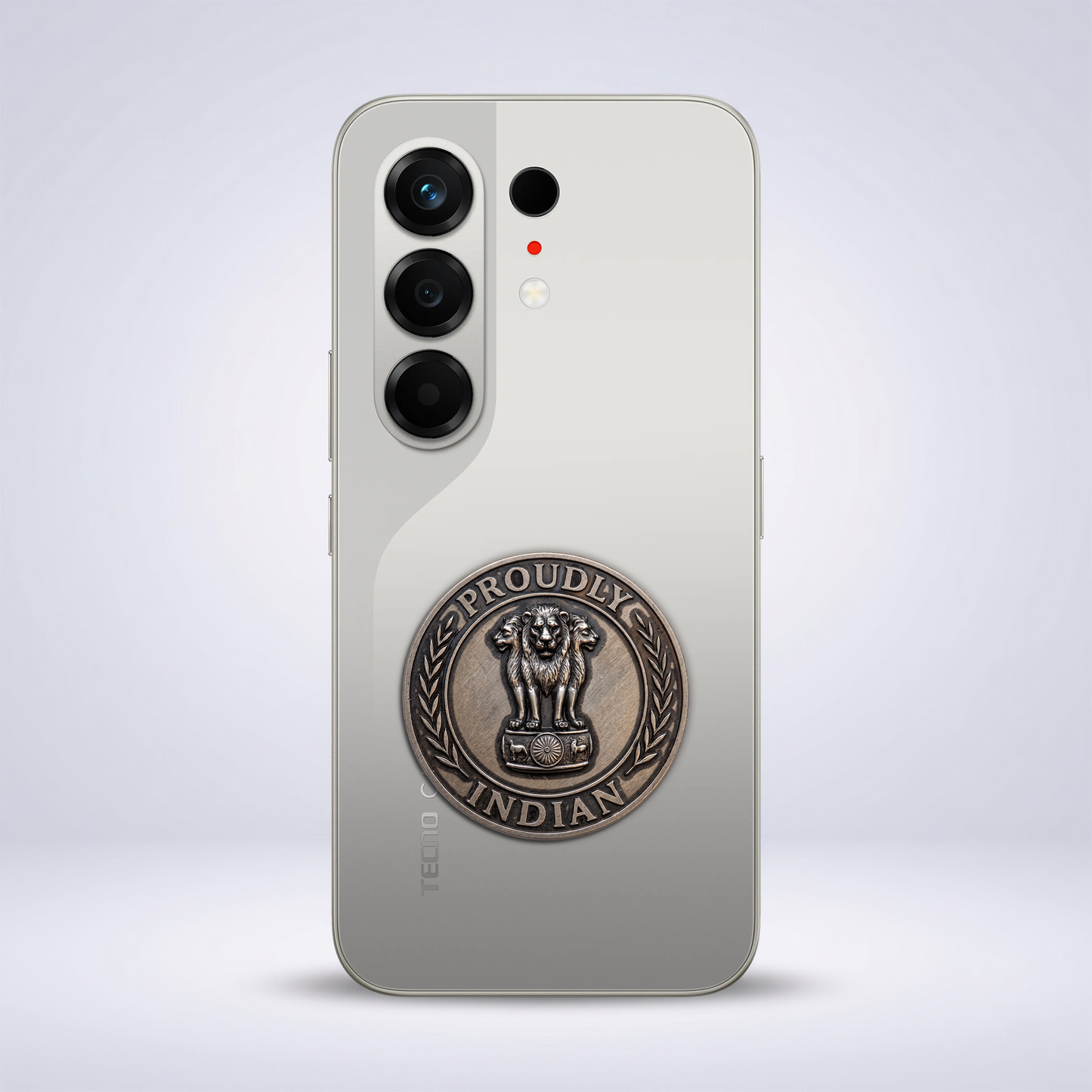 Tecno Camon 50 5G Compatible Satyamev Jayate 3D Metal Emblem Sticker
