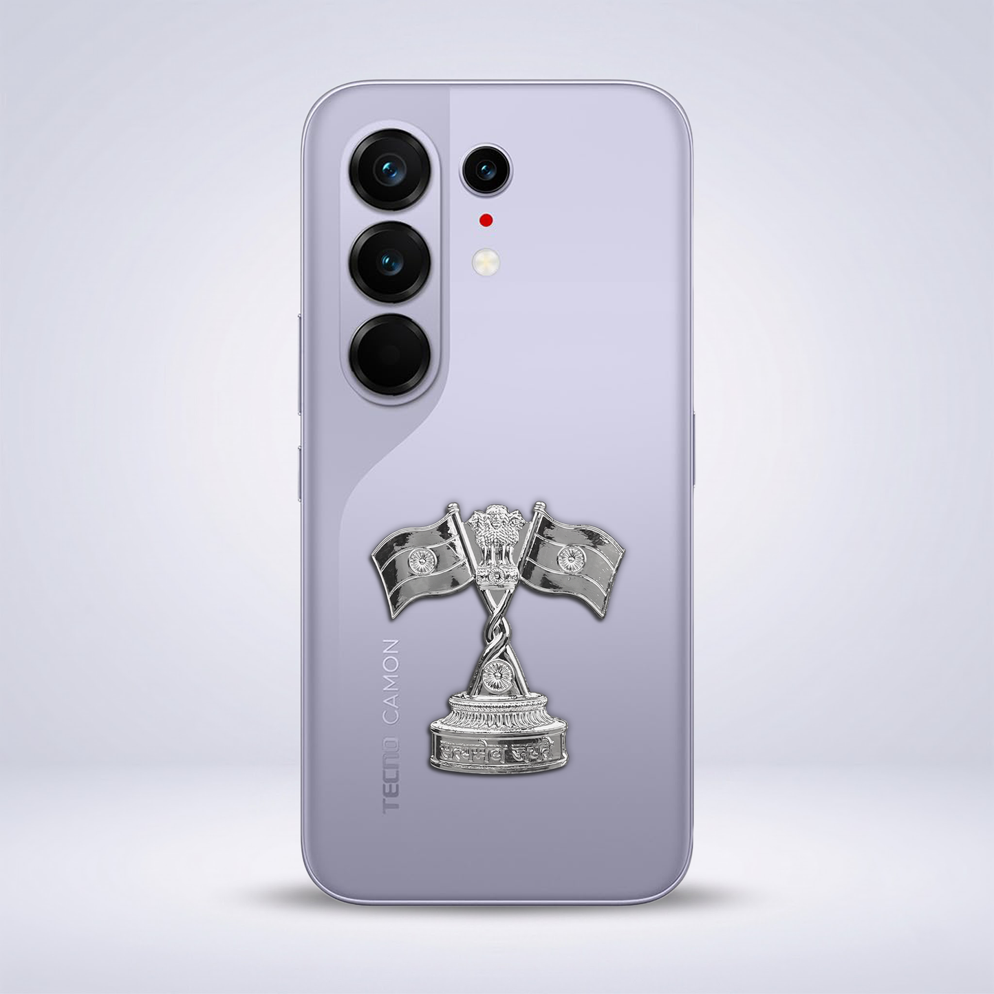 Tecno Camon 50 Ultra 5G Compatible Satyamev Jayate 3D Metal Emblem Sticker