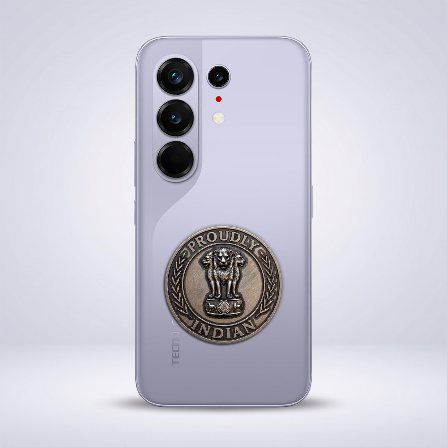 Tecno Camon 50 Ultra 5G Compatible Satyamev Jayate 3D Metal Emblem Sticker