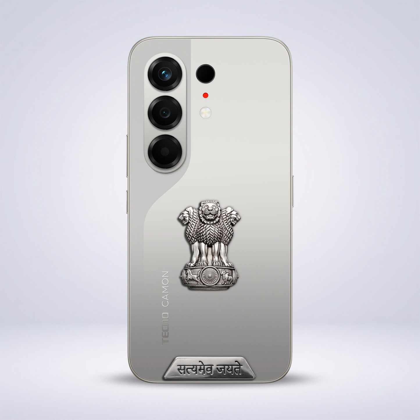 Tecno Camon 50 5G Compatible Satyamev Jayate 3D Metal Emblem Sticker