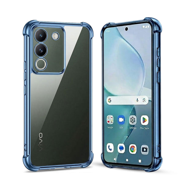 Vivo Y200 5G Anti-Yellow Electroplating Transparent Airbags Case