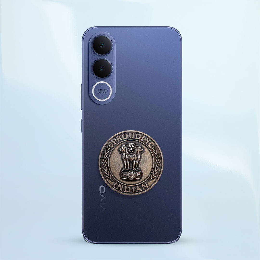 Vivo V70 FE 5G Compatible Satyamev Jayate 3D Metal Emblem Sticker