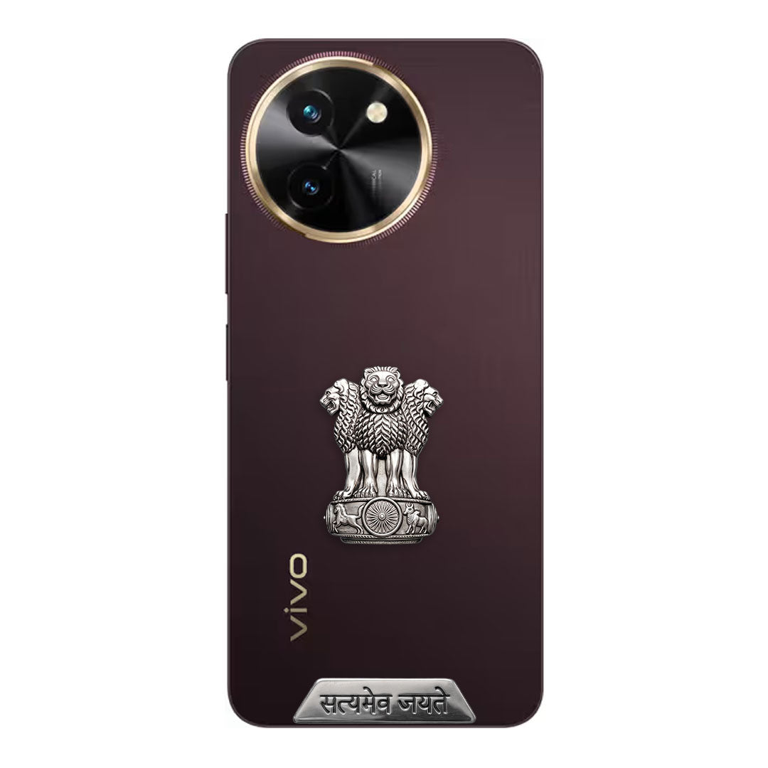 Vivo T3x 5G Compatible Satyamev Jayate 3D Metal Emblem Sticker