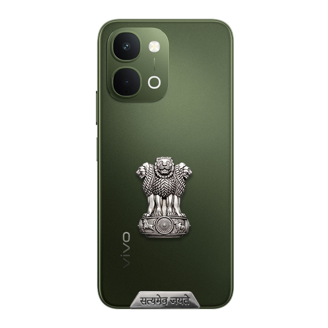 Vivo T5X 5G Compatible Satyamev Jayate 3D Metal Emblem Sticker