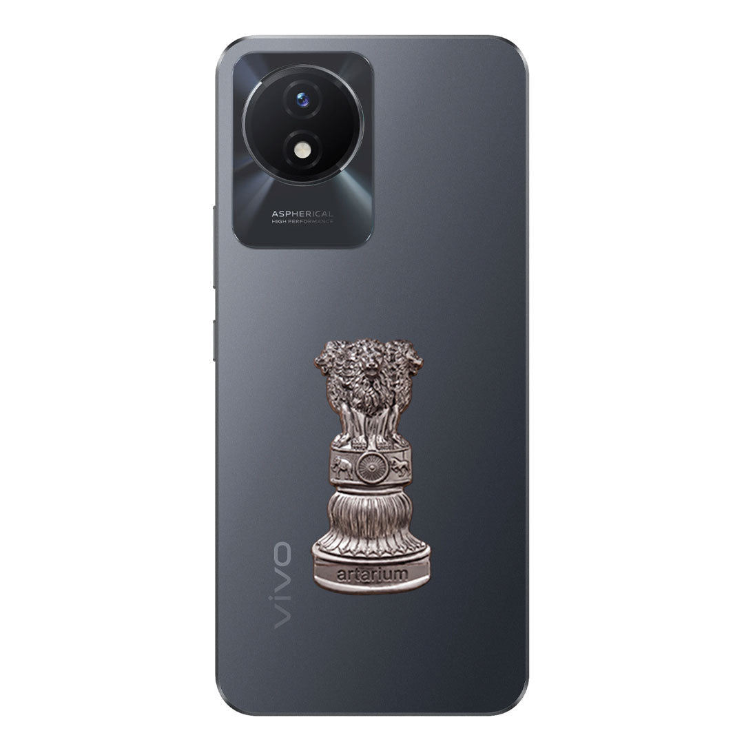 Vivo Y02t 5G Compatible Satyamev Jayate 3D Metal Emblem Sticker