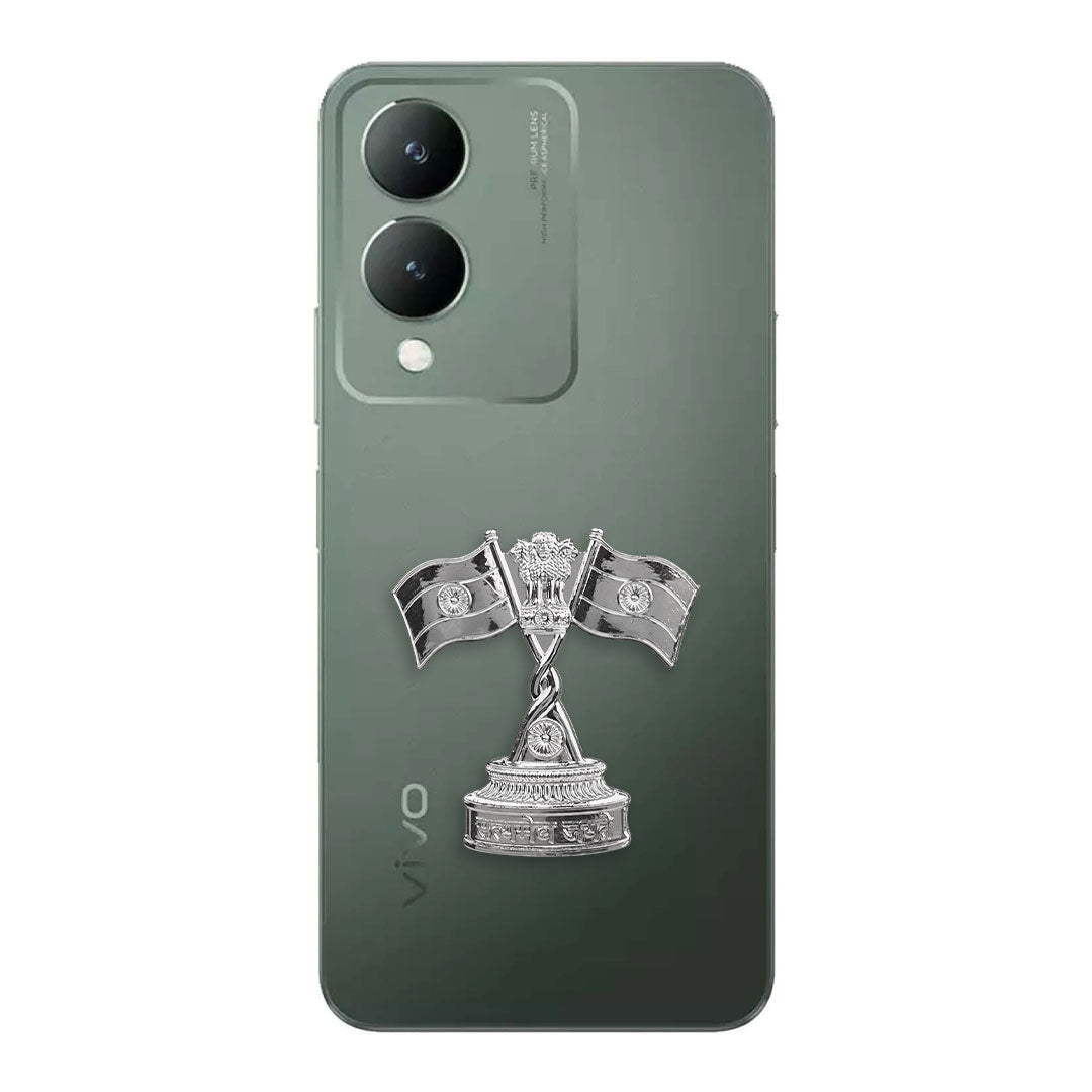 Vivo Y17s 5G Compatible Satyamev Jayate 3D Metal Emblem Sticker
