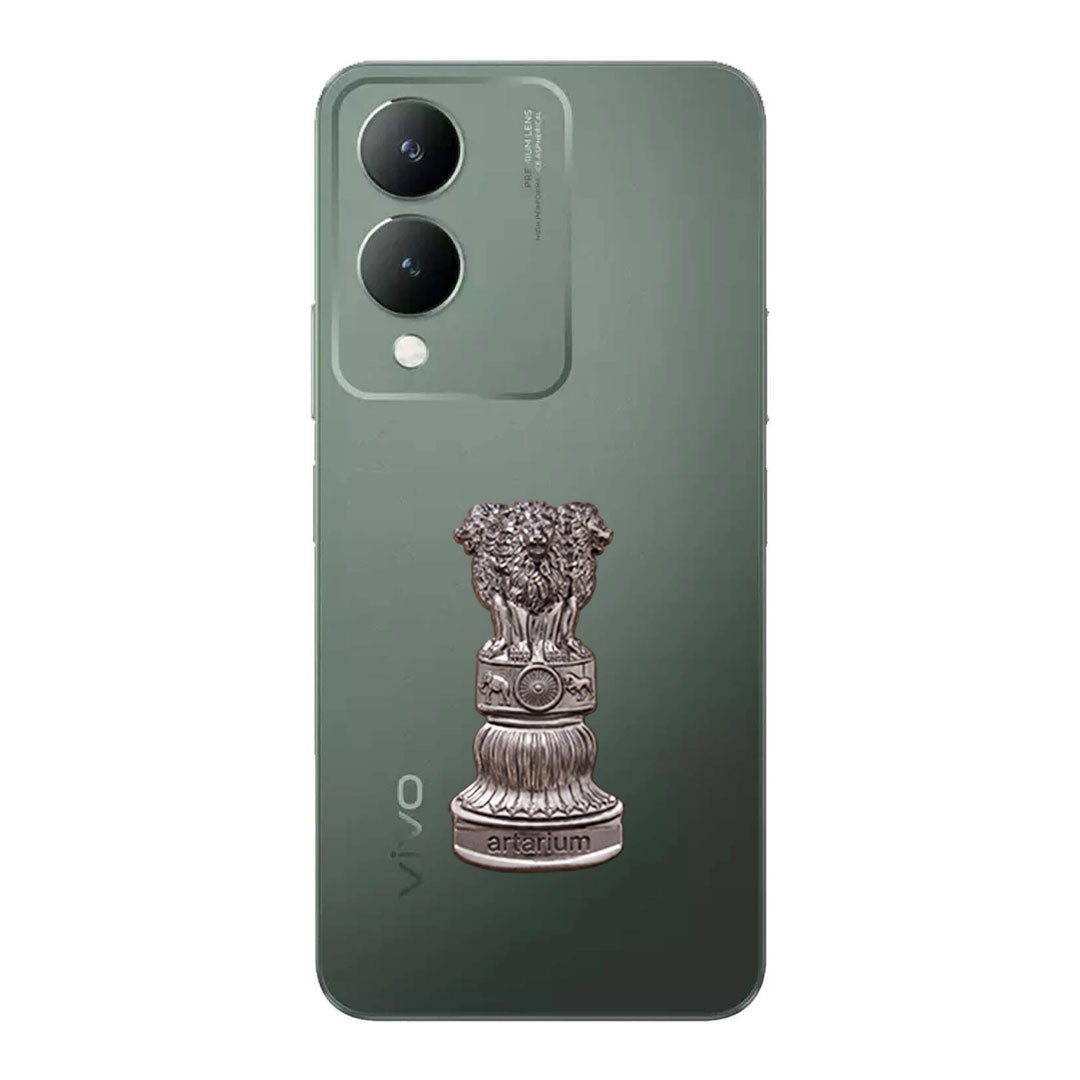 Vivo Y17s 5G Compatible Satyamev Jayate 3D Metal Emblem Sticker