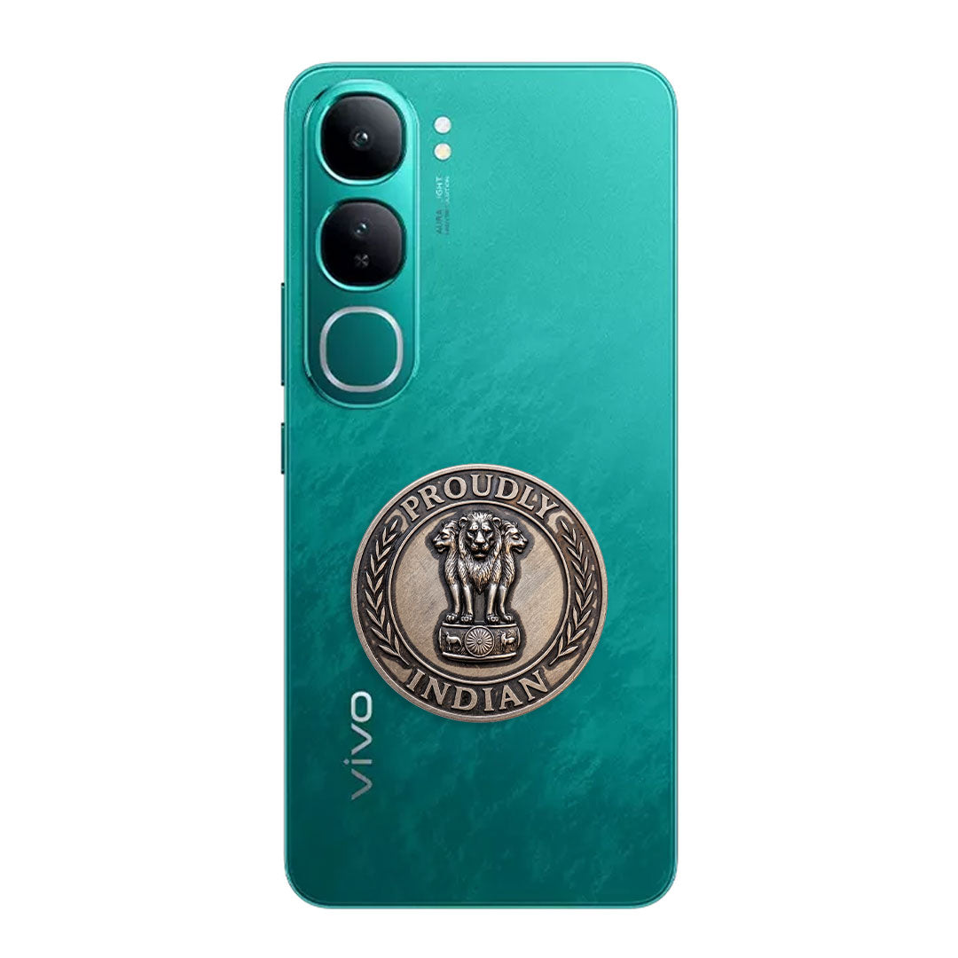 Vivo Y300 5G Compatible Satyamev Jayate 3D Metal Emblem Sticker