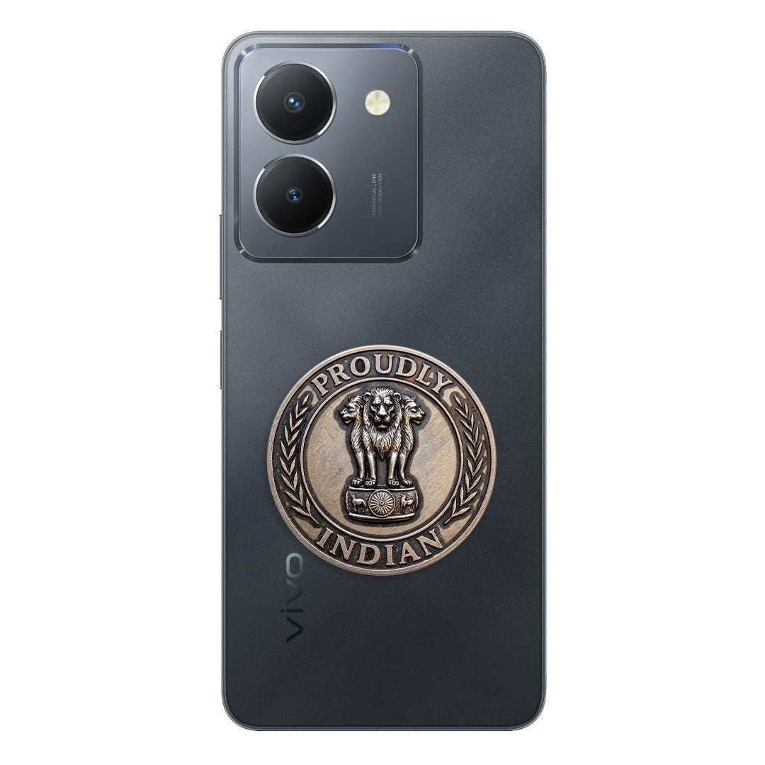 Vivo Y36 5G Compatible Satyamev Jayate 3D Metal Emblem Sticker