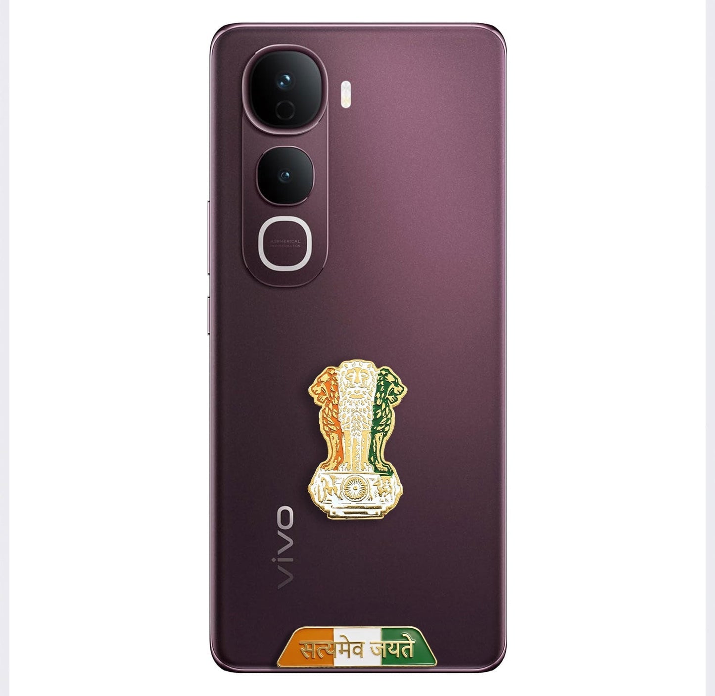 Vivo Y400 Pro 5G Compatible Satyamev Jayate 3D Metal Emblem Sticker