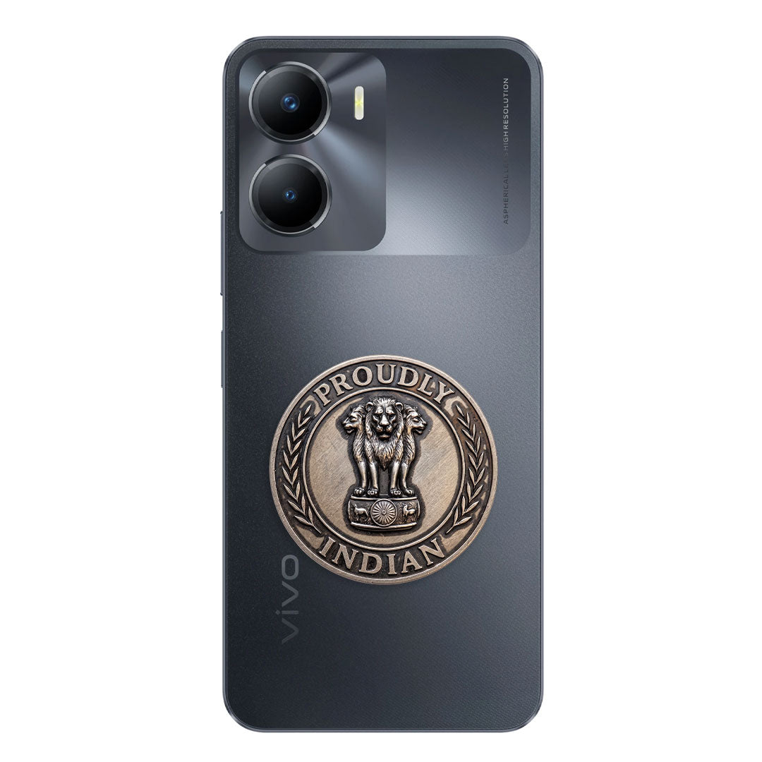Vivo Y56 5G Compatible Satyamev Jayate 3D Metal Emblem Sticker