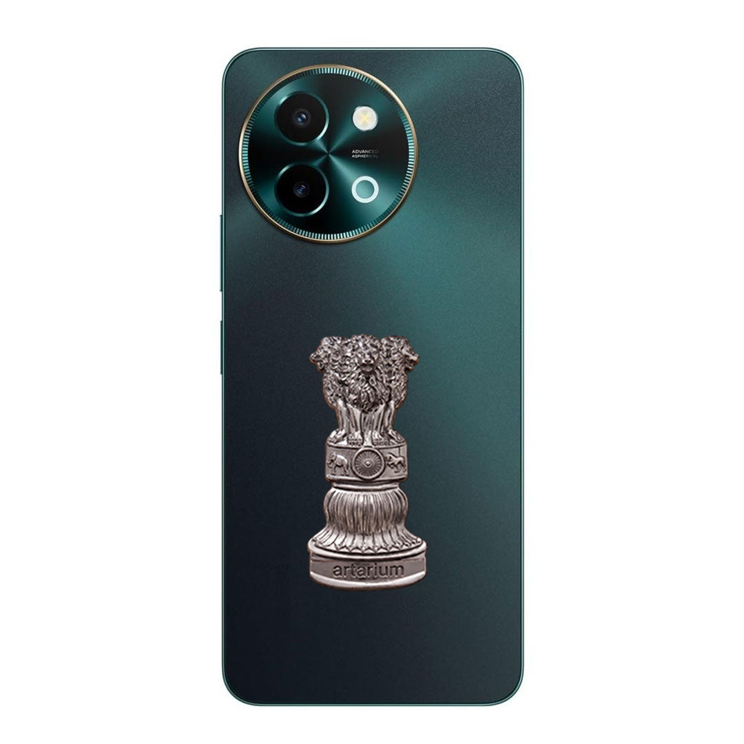 Vivo Y58 5G Compatible Satyamev Jayate 3D Metal Emblem Sticker