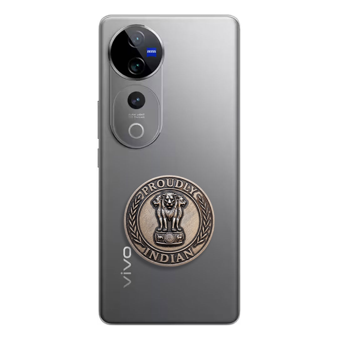Vivo V40 Pro 5G Compatible Satyamev Jayate 3D Metal Emblem Sticker