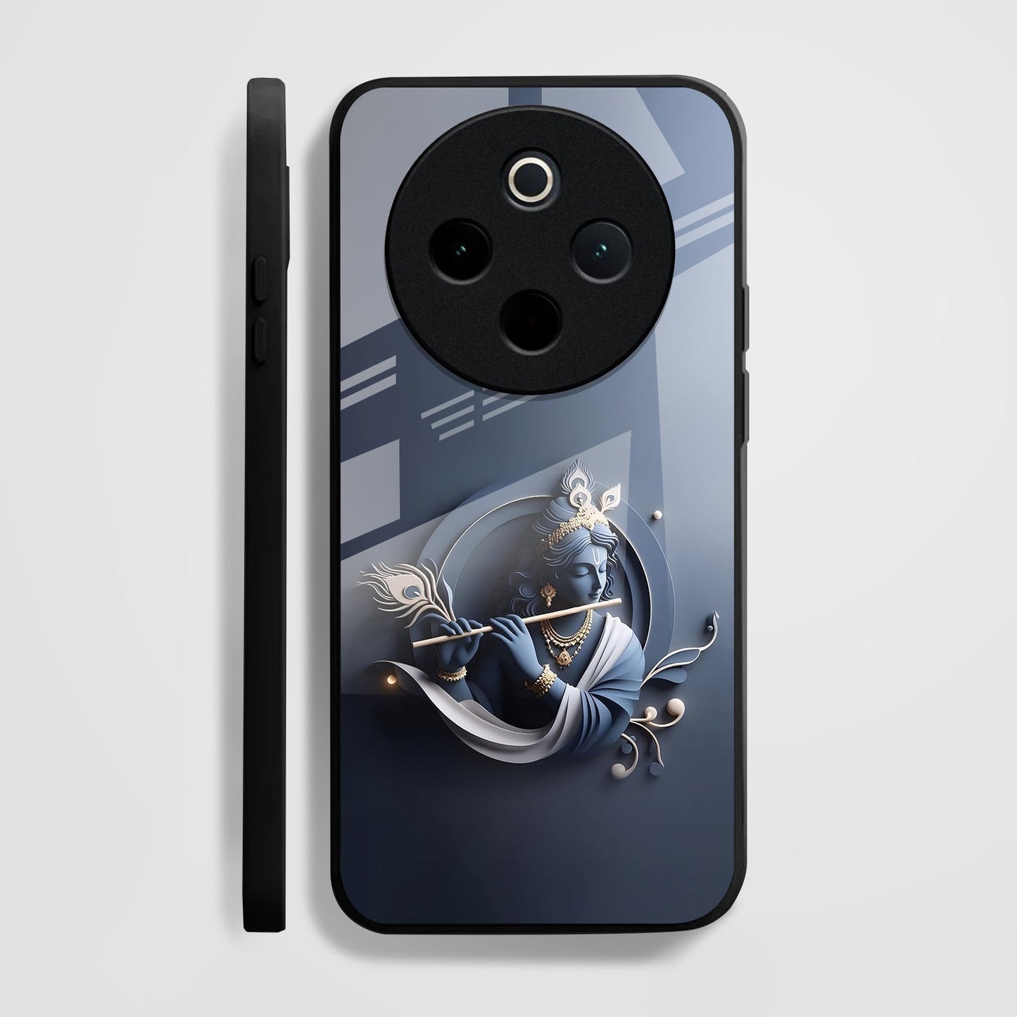 Vivo T4 5G Premium Acrylic Shockproof Glass Back Case (Krishna)