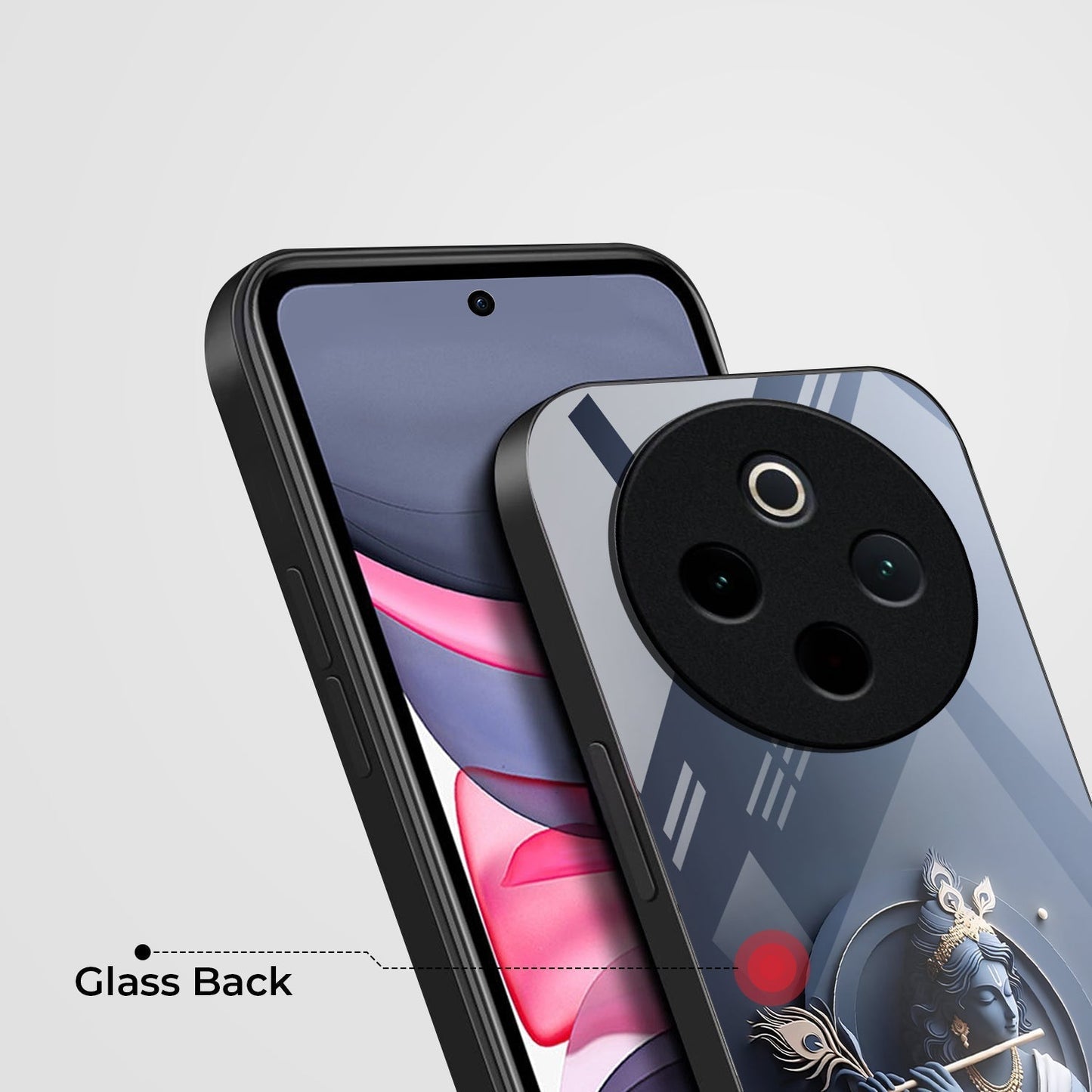 Vivo T4 5G Premium Acrylic Shockproof Glass Back Case (Krishna)