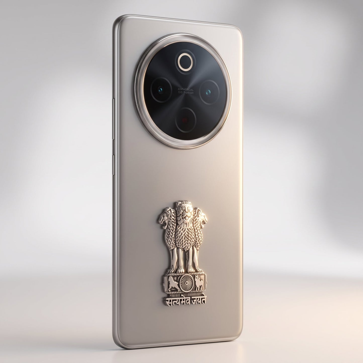 Vivo T4 5G Compatible Satyamev Jayate 3D Metal Emblem Sticker