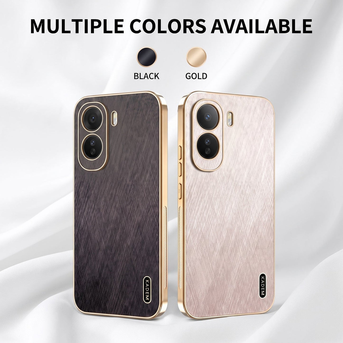 Vivo T5 Pro 5G Premium Electroplated Frame Gold Thread Pattern Soft Case