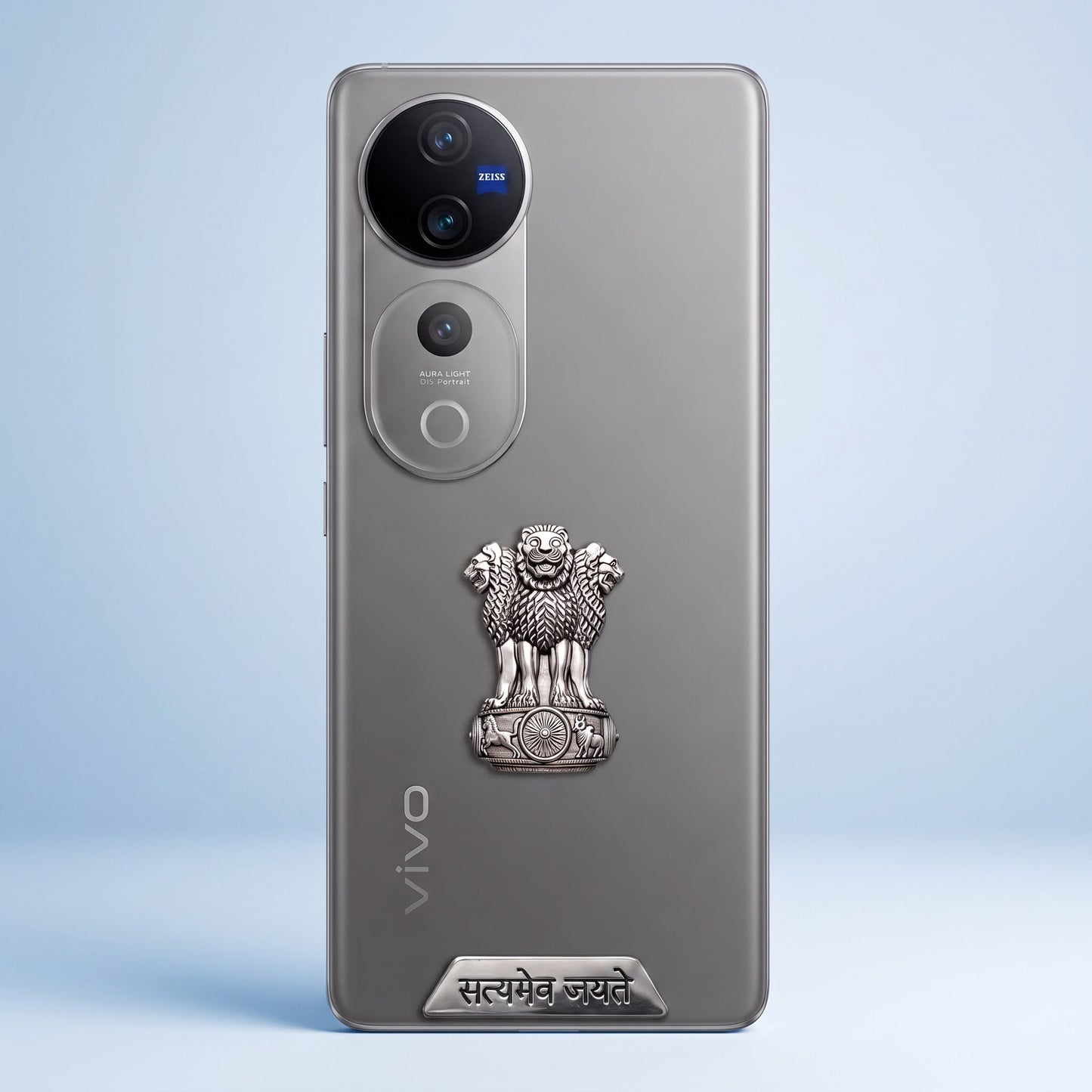 Vivo V40 Pro 5G Compatible Satyamev Jayate 3D Metal Emblem Sticker
