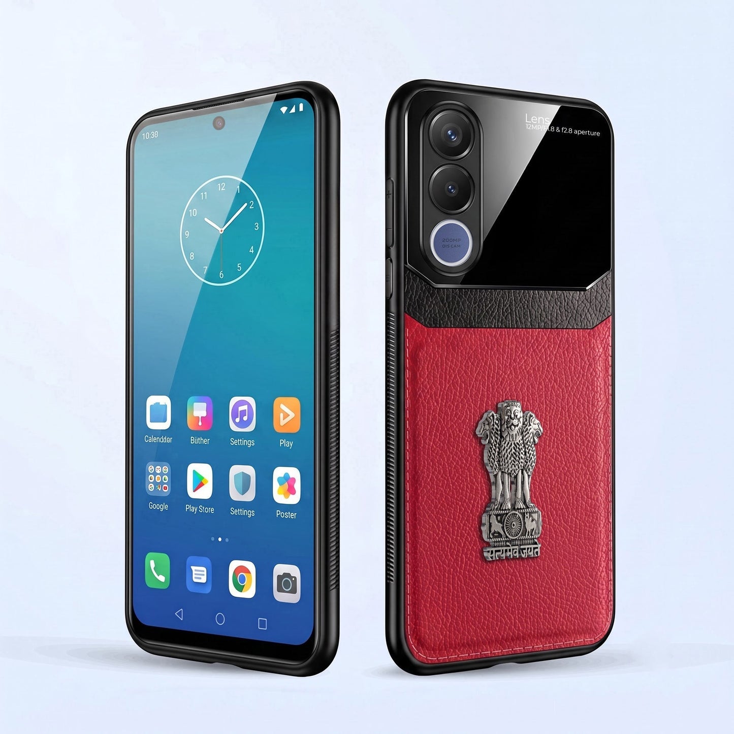 Vivo V70 FE 5G Satyamev Jayate 3D Metal Leather Back Case