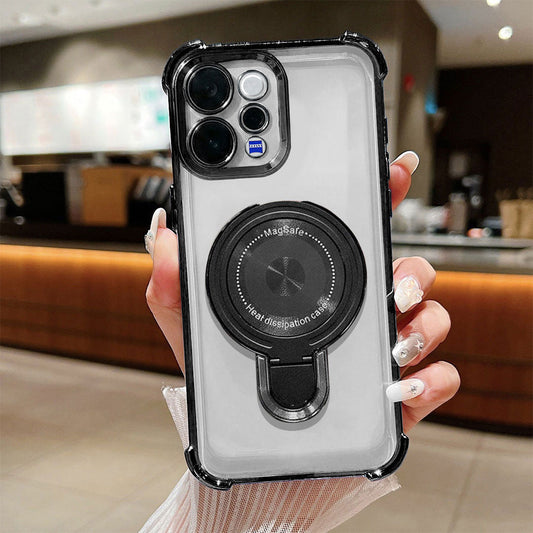 Vivo V70 5G Luxury Four Corner Invincible Bracket Ring Stand Case