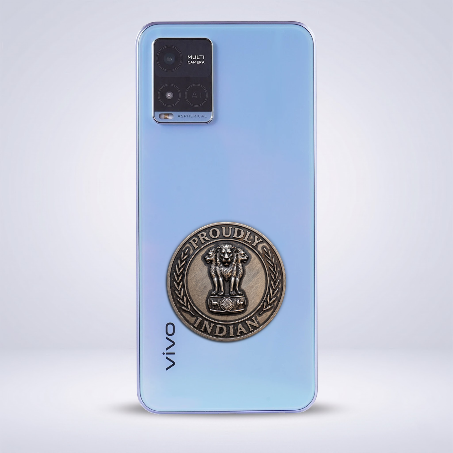 Vivo T1x 5G Compatible Satyamev Jayate 3D Metal Emblem Sticker