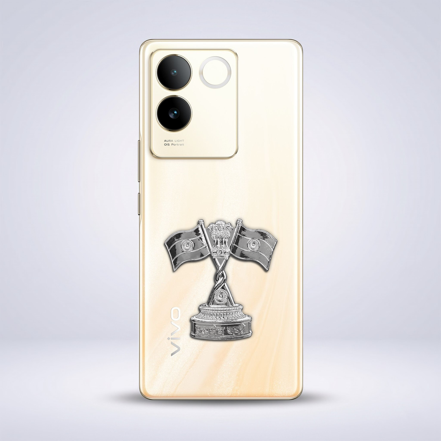 Vivo T2 Pro 5G Compatible Satyamev Jayate 3D Metal Emblem Sticker
