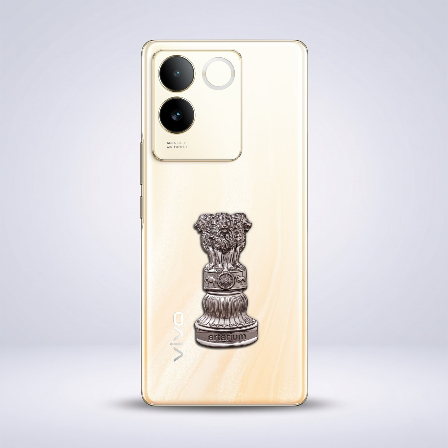 Vivo T2 Pro 5G Compatible Satyamev Jayate 3D Metal Emblem Sticker