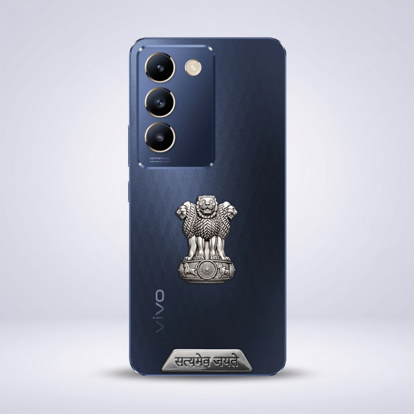 Vivo T3 5G Compatible Satyamev Jayate 3D Metal Emblem Sticker