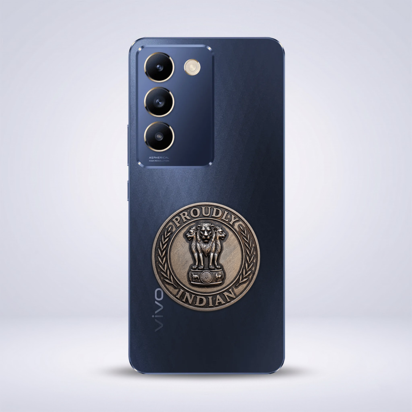Vivo T3 5G Compatible Satyamev Jayate 3D Metal Emblem Sticker