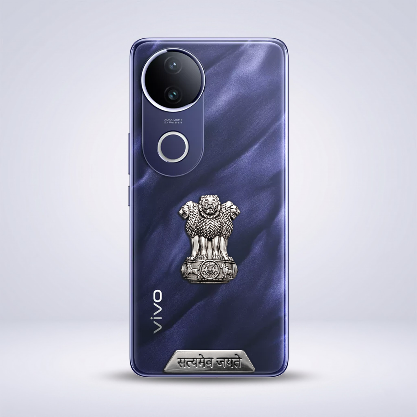 Vivo T4R 5G Compatible Satyamev Jayate 3D Metal Emblem Sticker