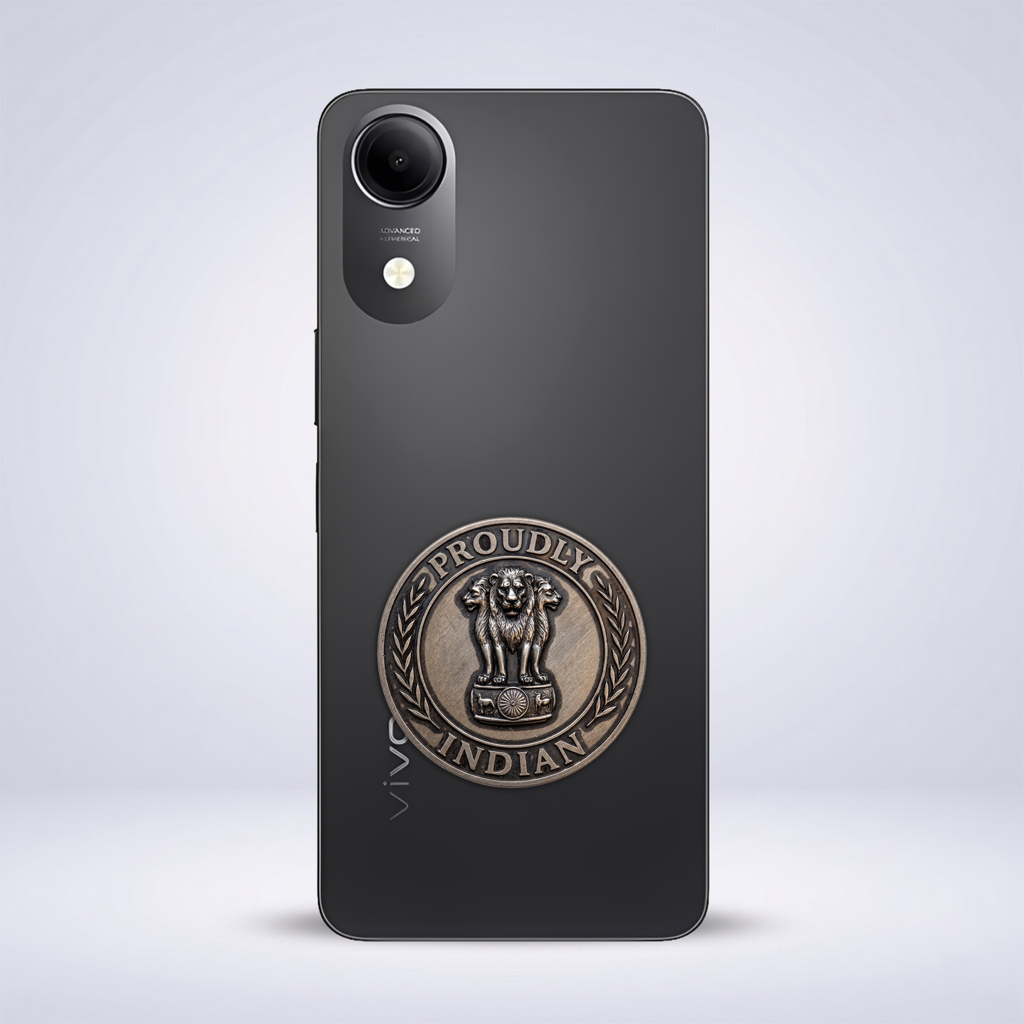 Vivo T5e 5G Compatible Satyamev Jayate 3D Metal Emblem Sticker