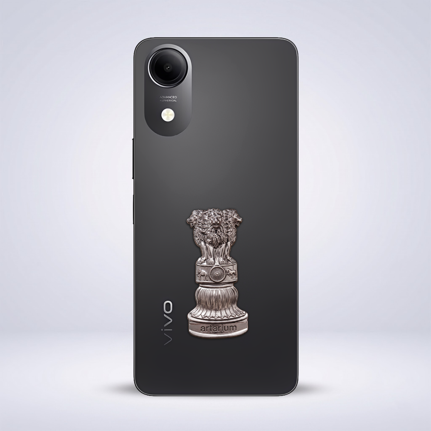 Vivo T5e 5G Compatible Satyamev Jayate 3D Metal Emblem Sticker