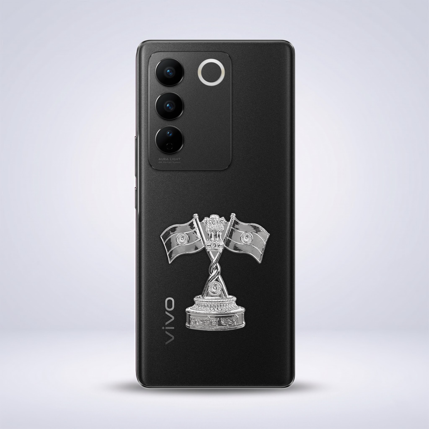 Vivo V27 5G Compatible Satyamev Jayate 3D Metal Emblem Sticker