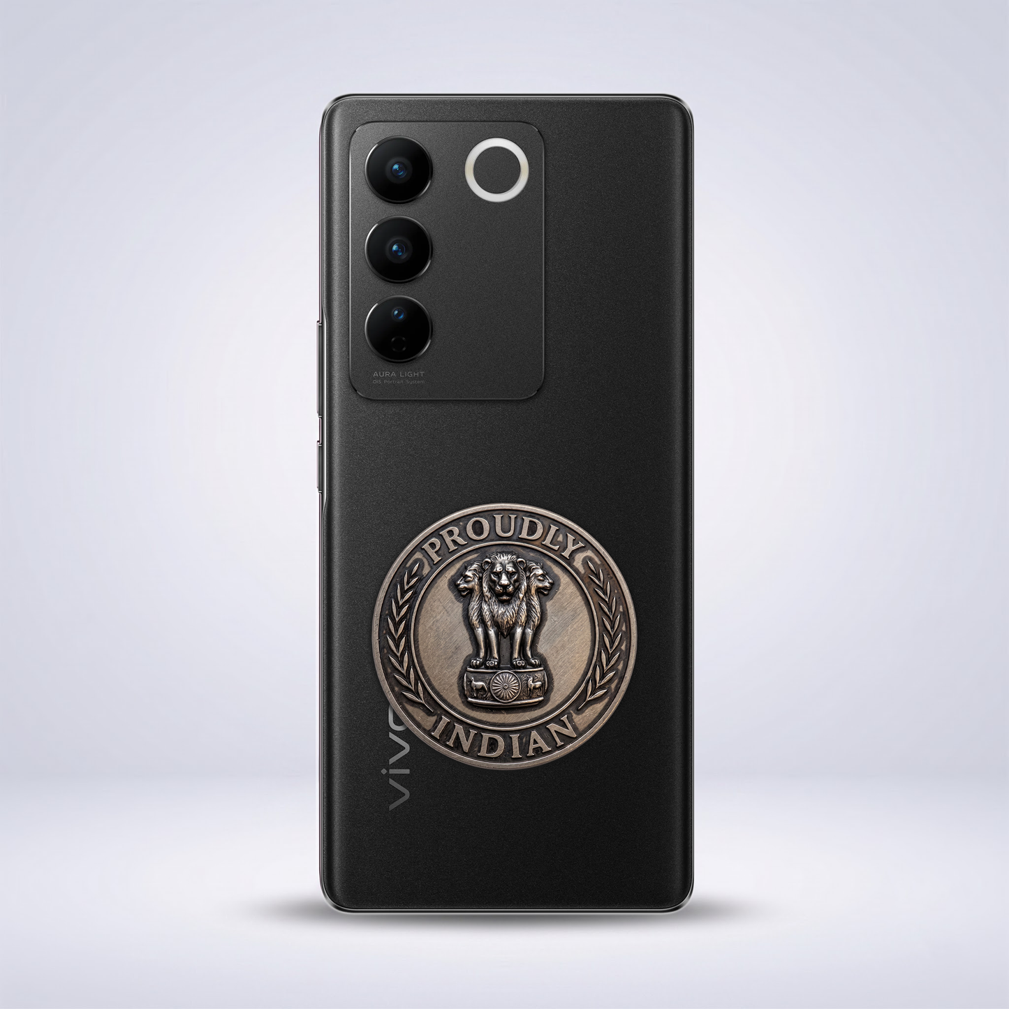 Vivo V27 Pro 5G Compatible Satyamev Jayate 3D Metal Emblem Sticker