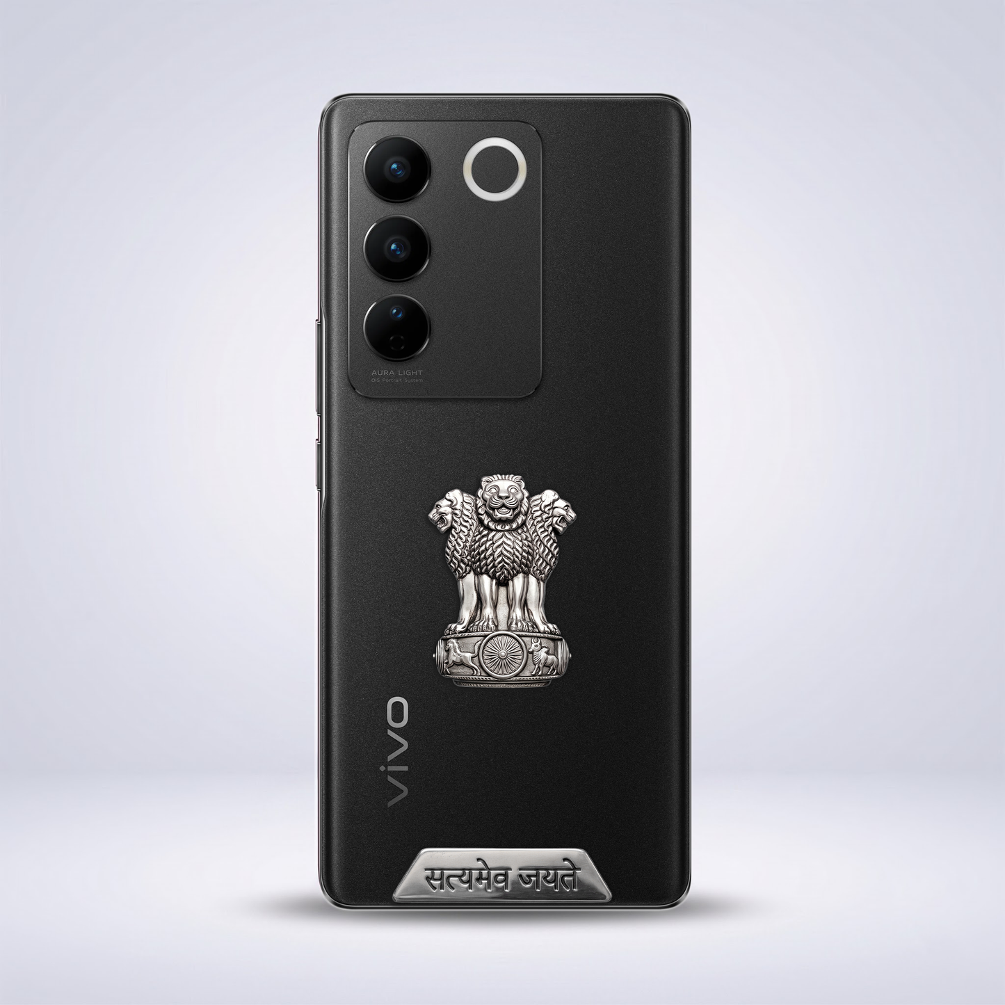 Vivo V27 Pro 5G Compatible Satyamev Jayate 3D Metal Emblem Sticker