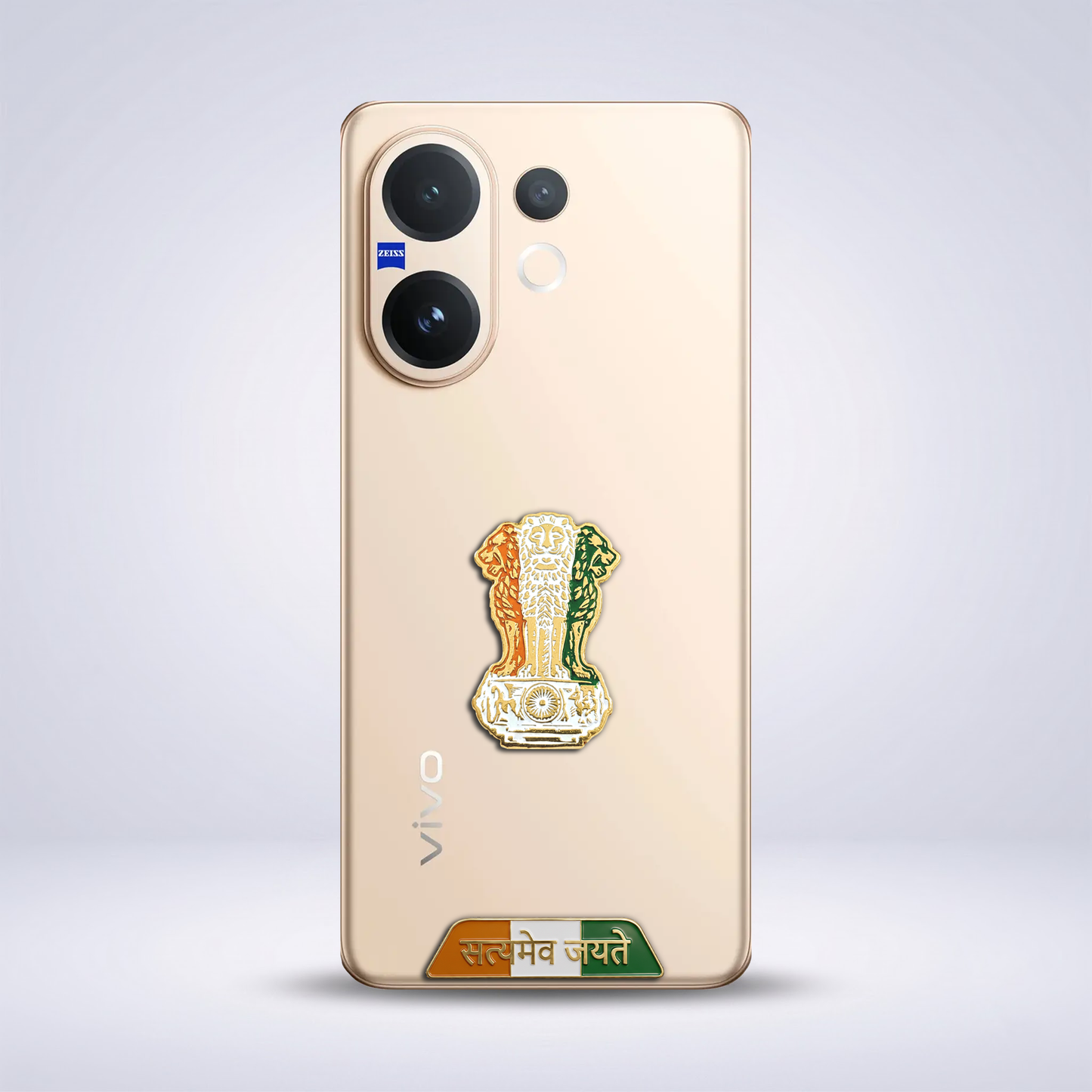 Vivo V60 5G Compatible Satyamev Jayate 3D Metal Emblem Sticker