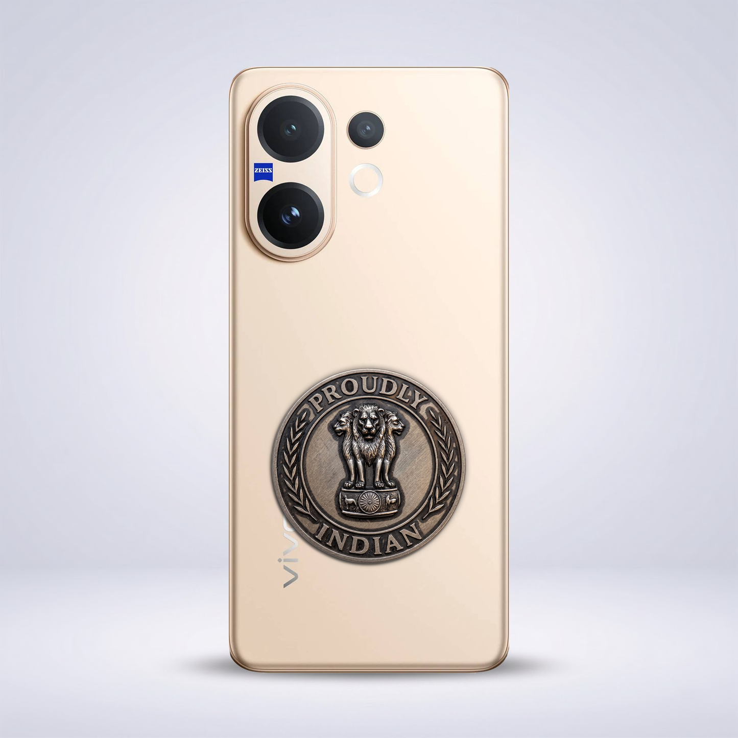 Vivo V60 5G Compatible Satyamev Jayate 3D Metal Emblem Sticker